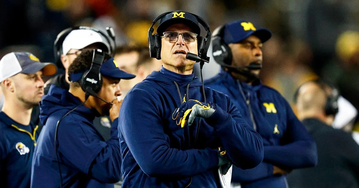 Michigan football coach Jim Harbaugh suspended from team's last 3